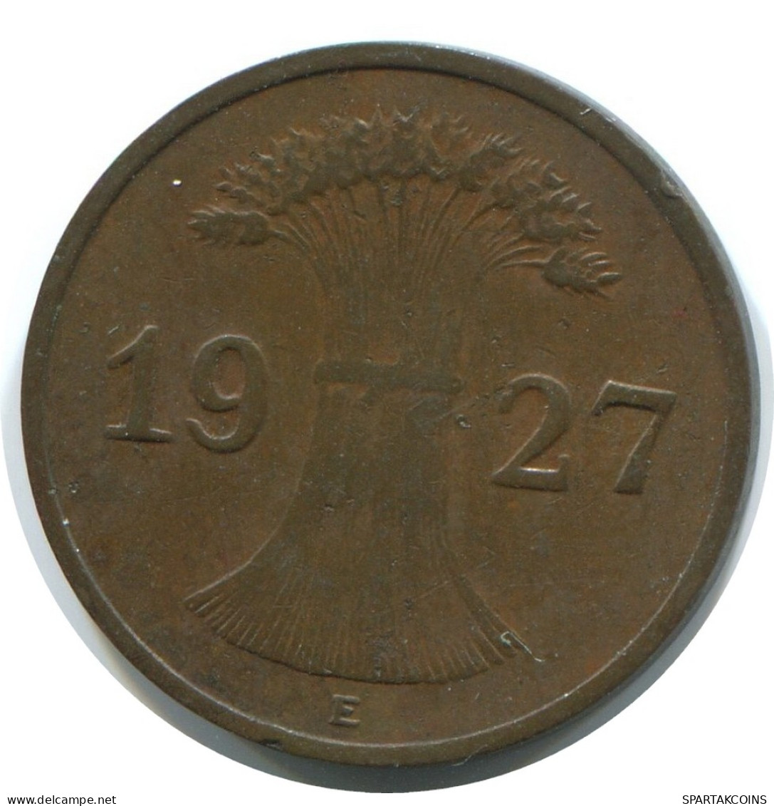 1 REICHSPFENNIG 1927 E GERMANY Coin #AE209.U - 1 Renten- & 1 Reichspfennig