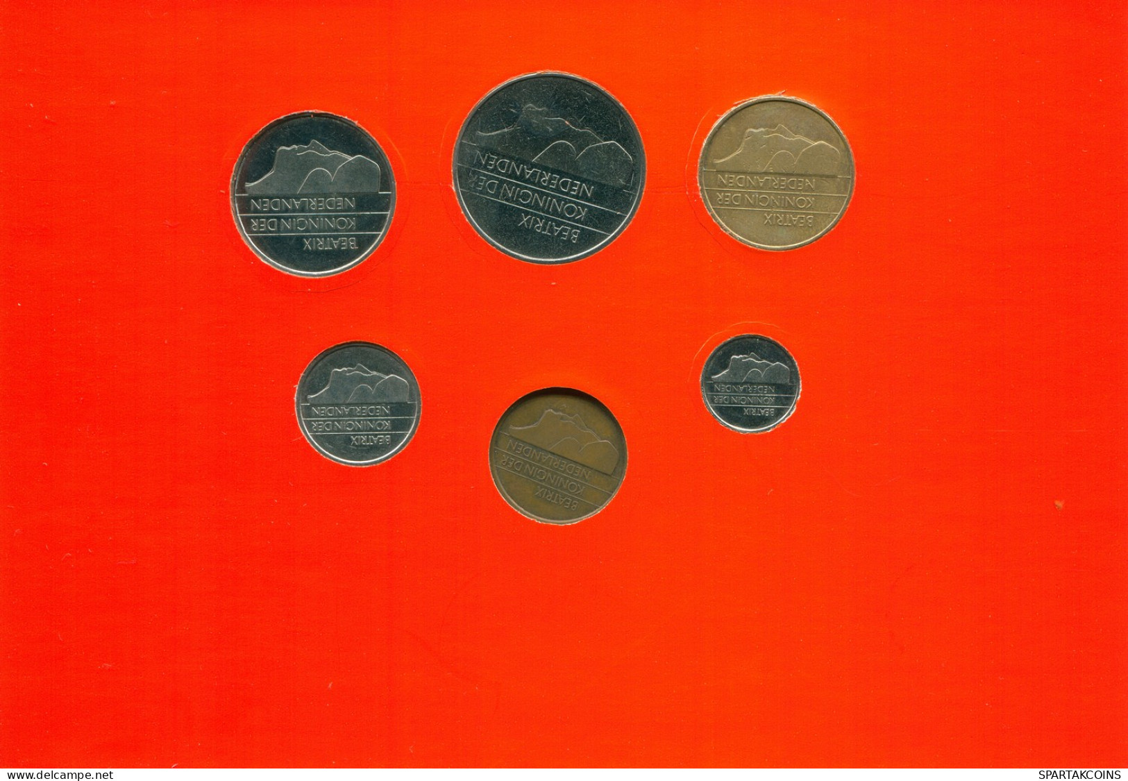 NETHERLANDS 1990 MINT SET 6 Coin #SET1027.7.U - Jahressets & Polierte Platten