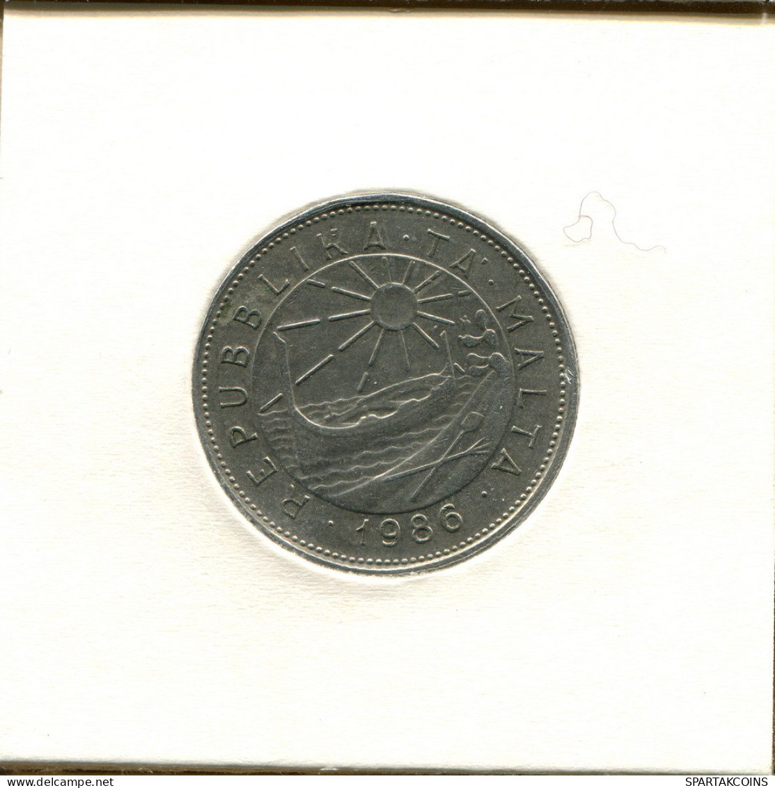 25 CENTS 1986 MALTA Coin #AS639.U - Malta