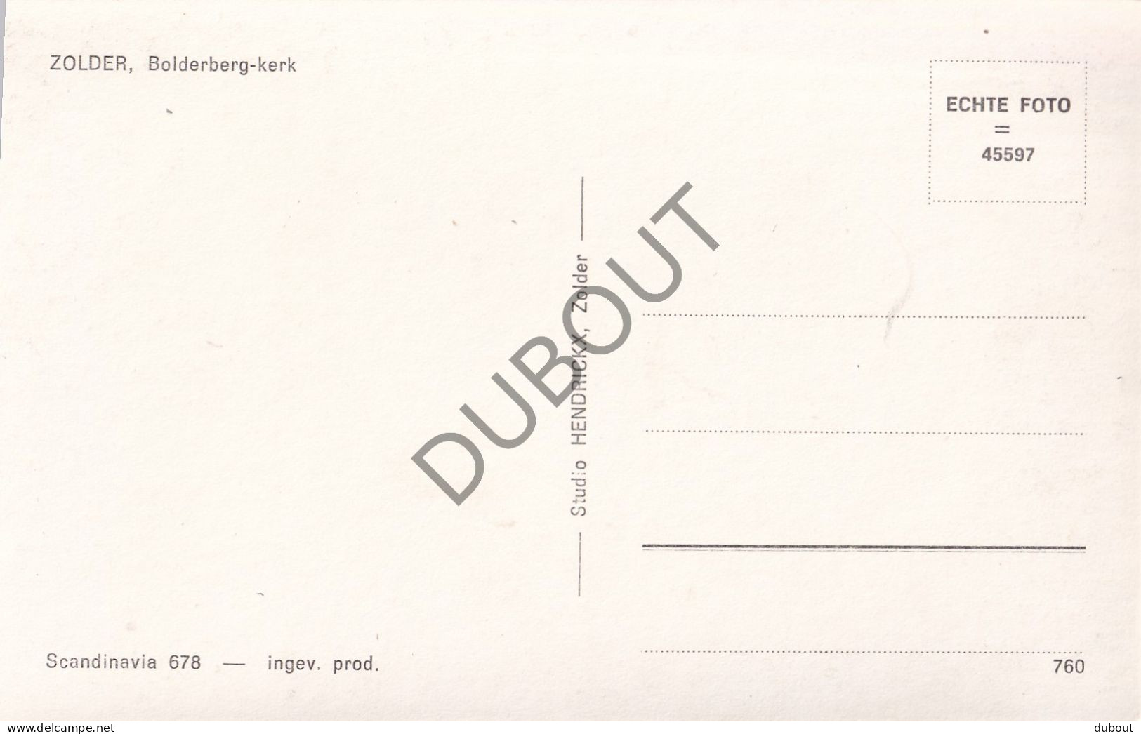 Postkaart/Carte Postale -  Zolder - Kerk Bolderberg (C3873) - Heusden-Zolder