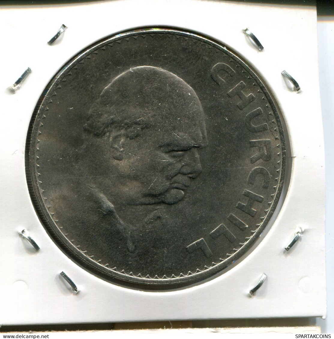 CROWN 1965 UK GREAT BRITAIN CHURCHILL Coin #AN552.U - L. 1 Crown