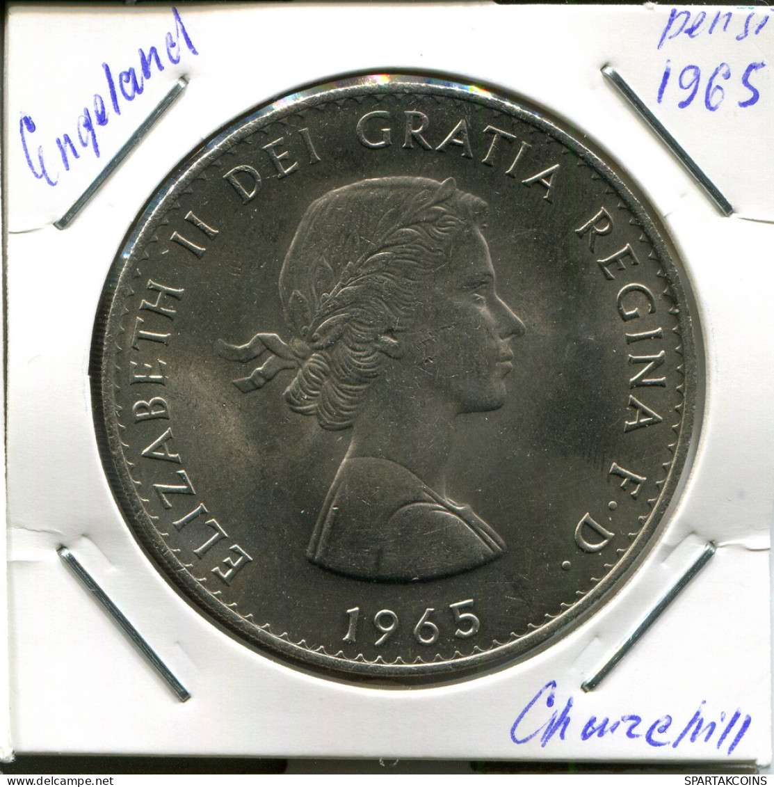 CROWN 1965 UK GREAT BRITAIN CHURCHILL Coin #AN552.U - L. 1 Crown
