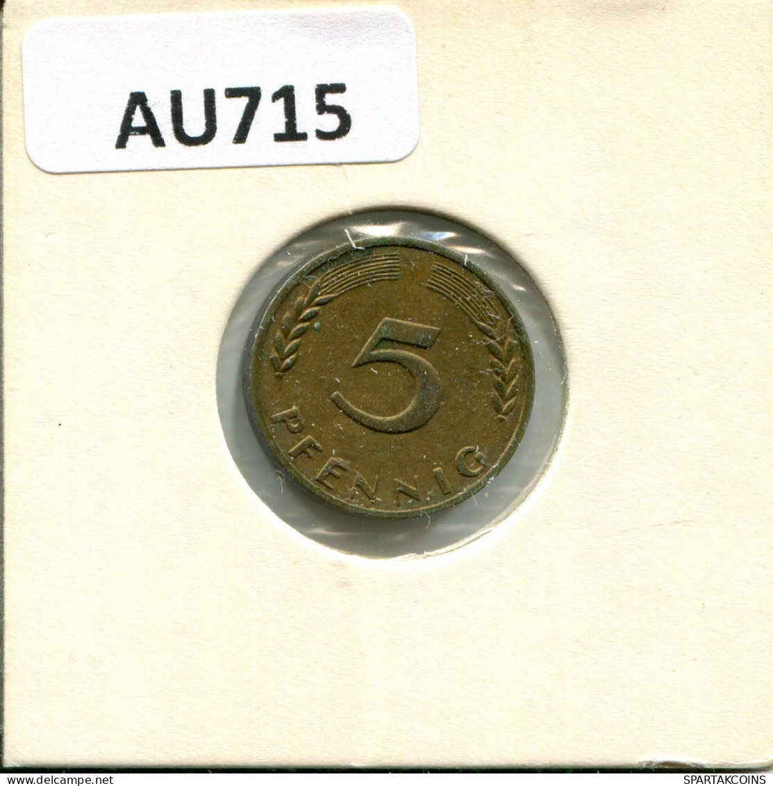 5 PFENNIG 1950 WEST & UNIFIED GERMANY Coin #AU715.U - 5 Pfennig