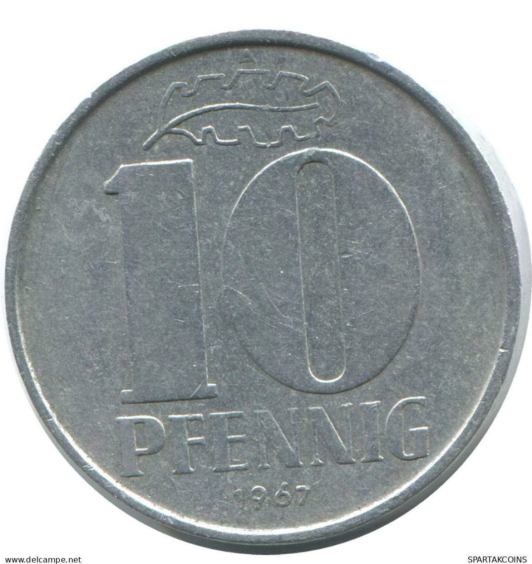 10 PFENNIG 1967 A DDR EAST GERMANY Coin #AE092.U - 10 Pfennig