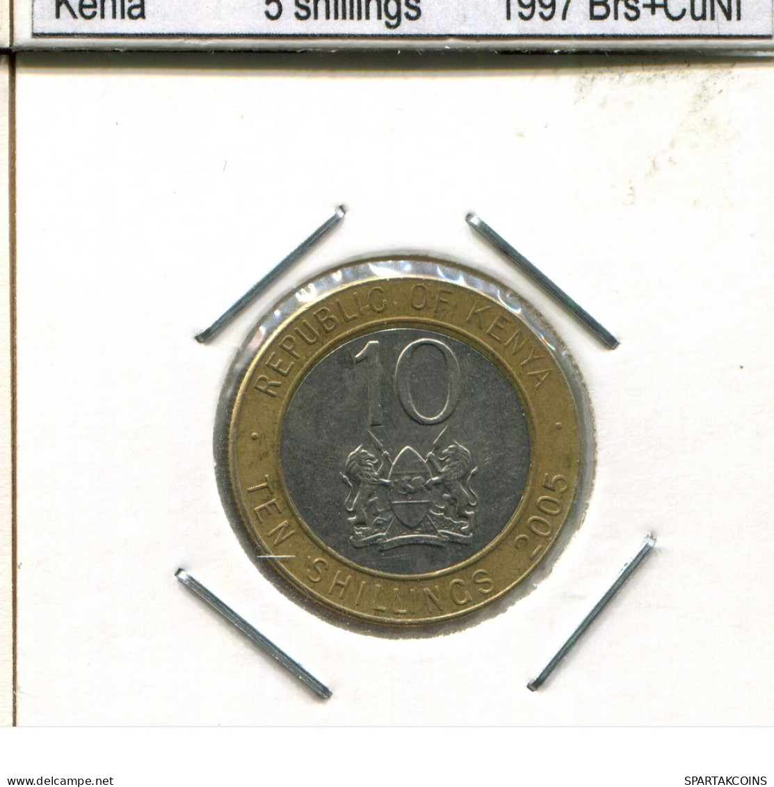 10 SHILLINGS 2005 KENIA KENYA BIMETALLIC Münze #AS338.D - Kenya