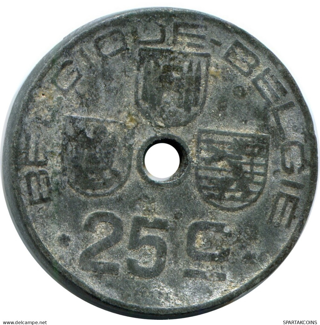 25 CENTIMES 1942 BELGIQUE-BELGIE BELGIEN BELGIUM Münze #AW980.D - 25 Centesimi