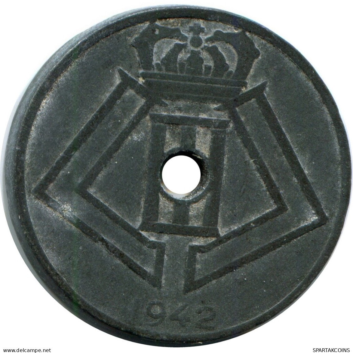 25 CENTIMES 1942 BELGIQUE-BELGIE BELGIEN BELGIUM Münze #AW980.D - 25 Centimos