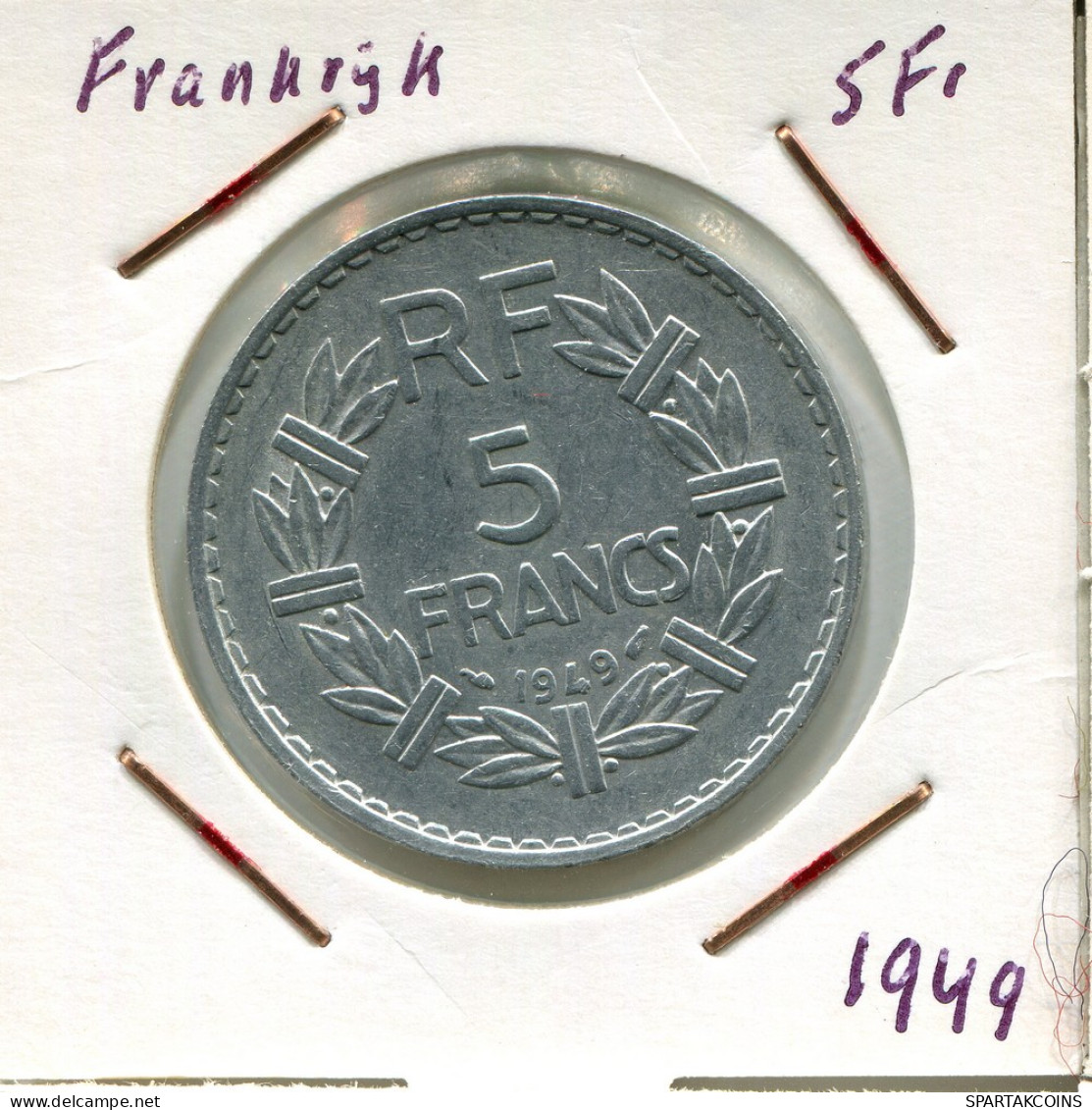 5 FRANCS 1949 FRANKREICH FRANCE Französisch Münze #AM628.D - 5 Francs