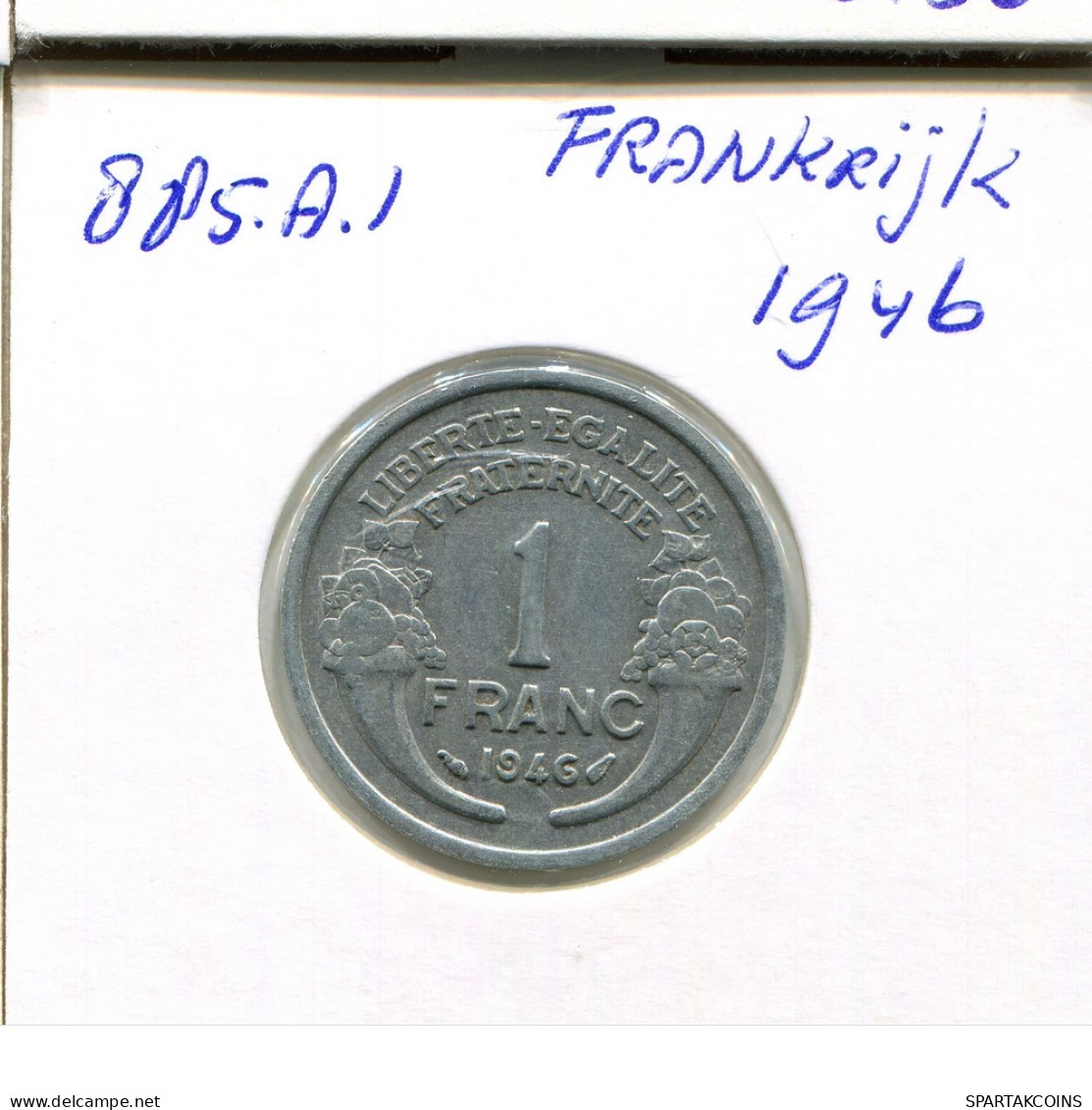 1 FRANC 1946 FRANKREICH FRANCE Französisch Münze #AN288.D - 1 Franc