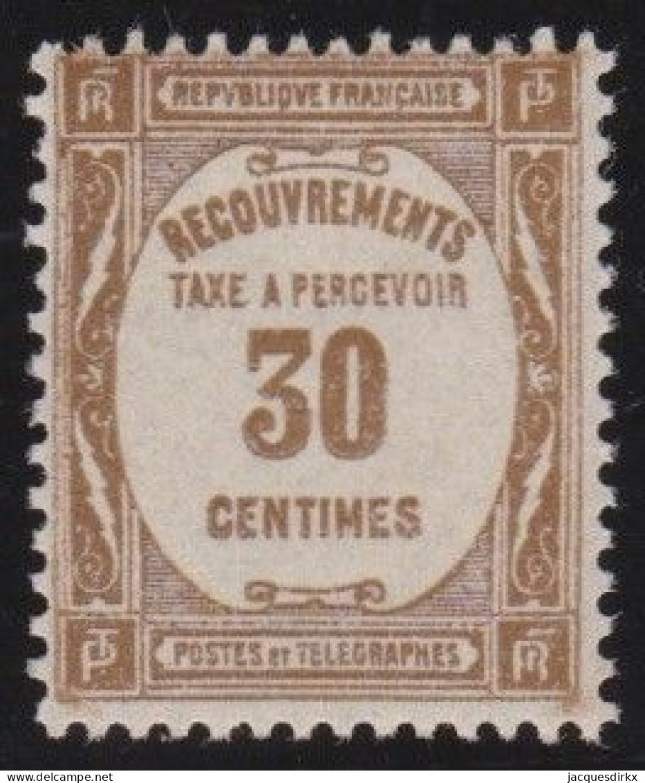 France  .  Y&T   .   Taxe  46     .   *    .      Neuf Avec Gomme - 1859-1959 Oblitérés