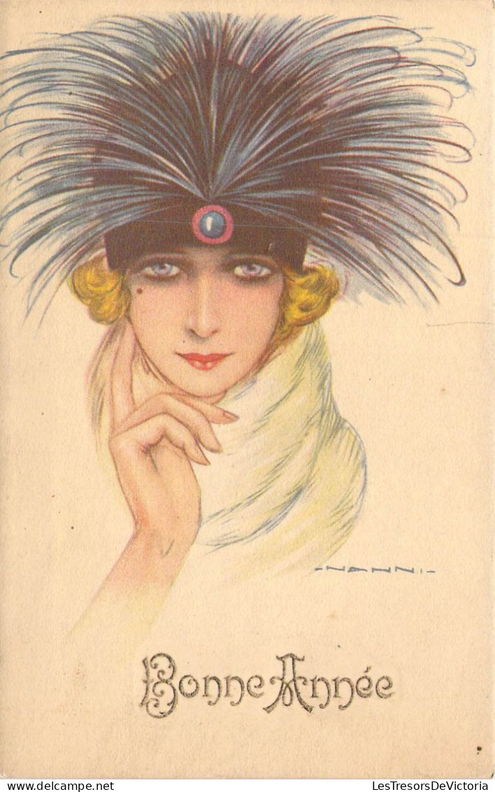 ILLUSTRATEURS SIGNES Nanni - Bonne Année - Femme - Carte Postale Ancienne - Nanni