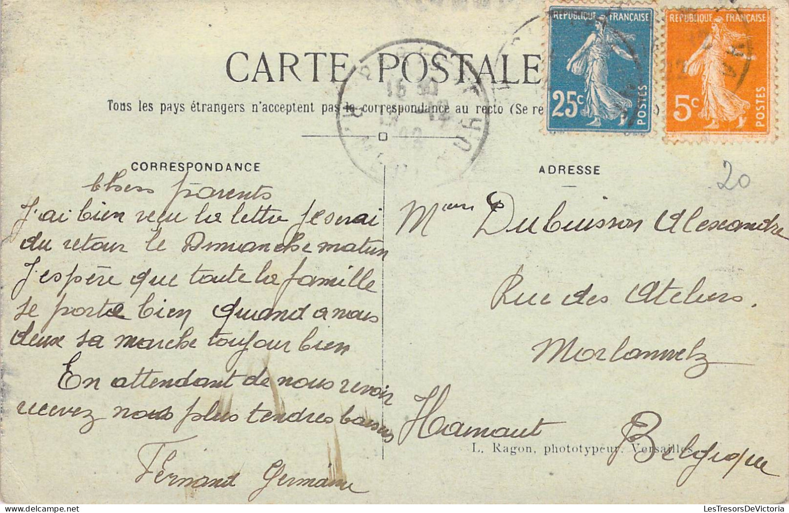 FRANCE - 78 - Versailles Château - Chambre De Napoléon 1er Au Grand Trianon - Carte Postale Ancienne - Versailles (Schloß)