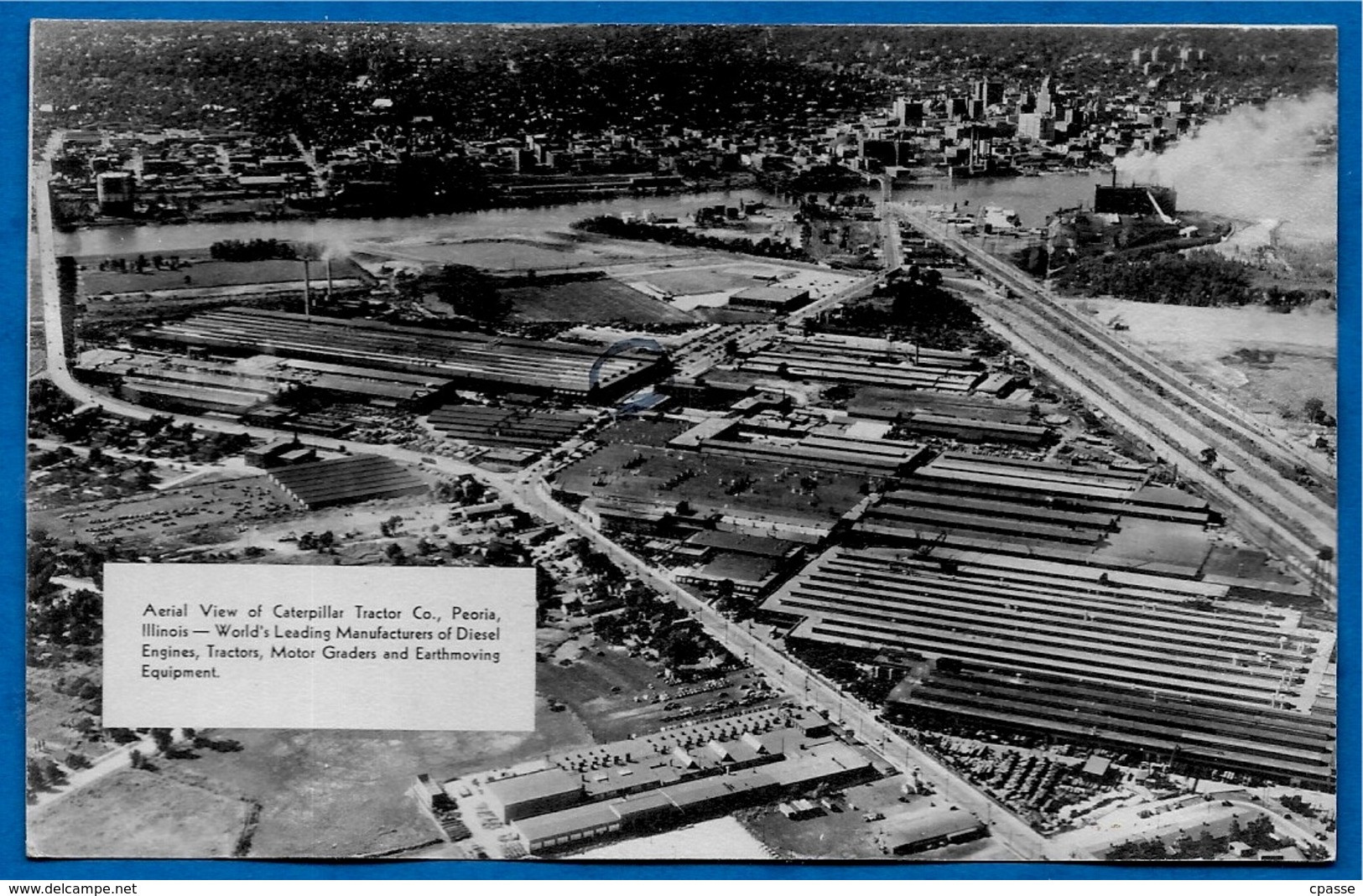 CPA Post Card PEORIA IL Illinois - CATERPILLAR TRACTOR CO - Aerial View ** Tracteur - Peoria