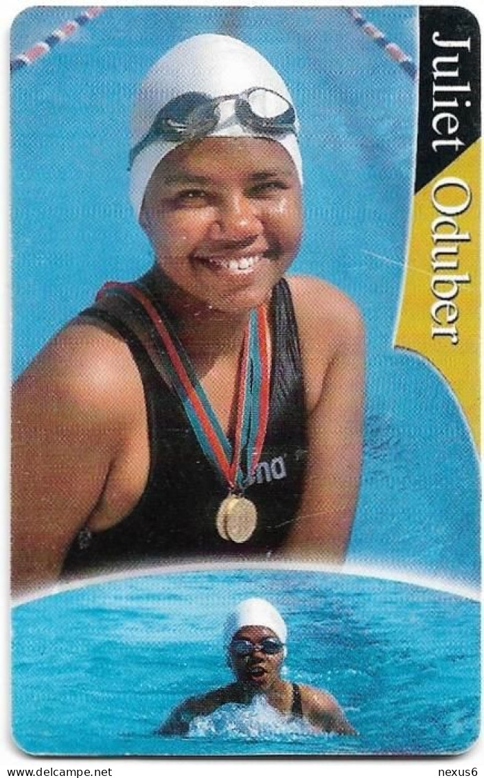 Aruba - Setar (Chip) - Juliet Oduber, Cn.GEM0202, Gem1A Symmetr. Black, 02.2002, 7.50ƒ, Used - Aruba