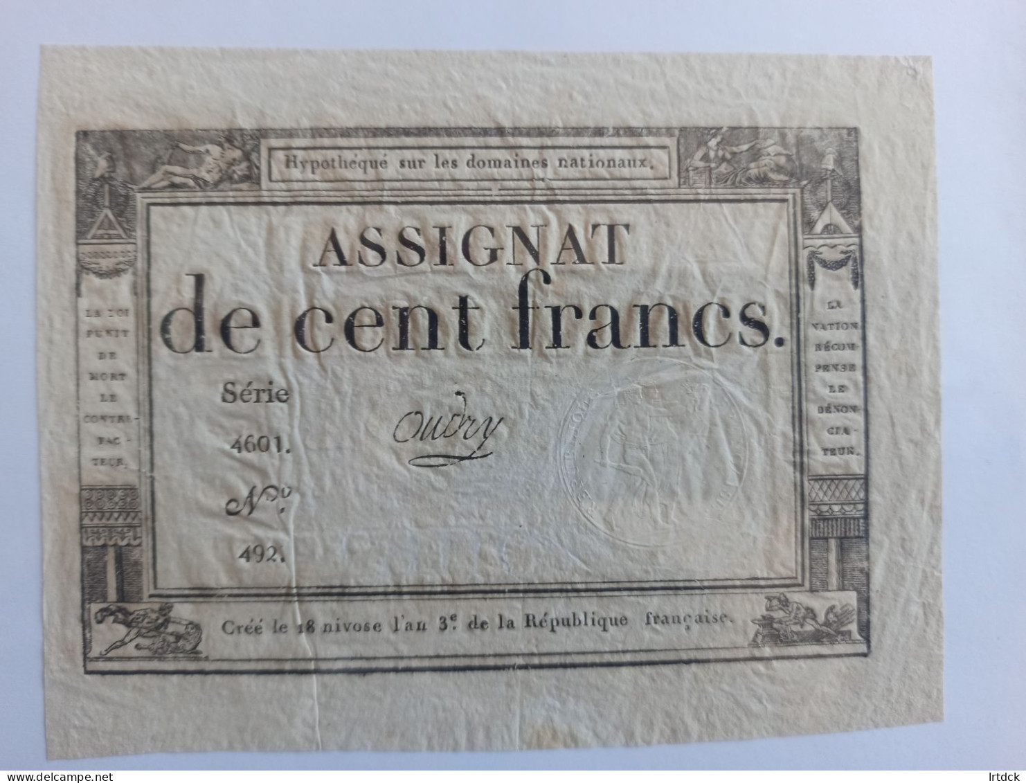 100 Francs - Assignats