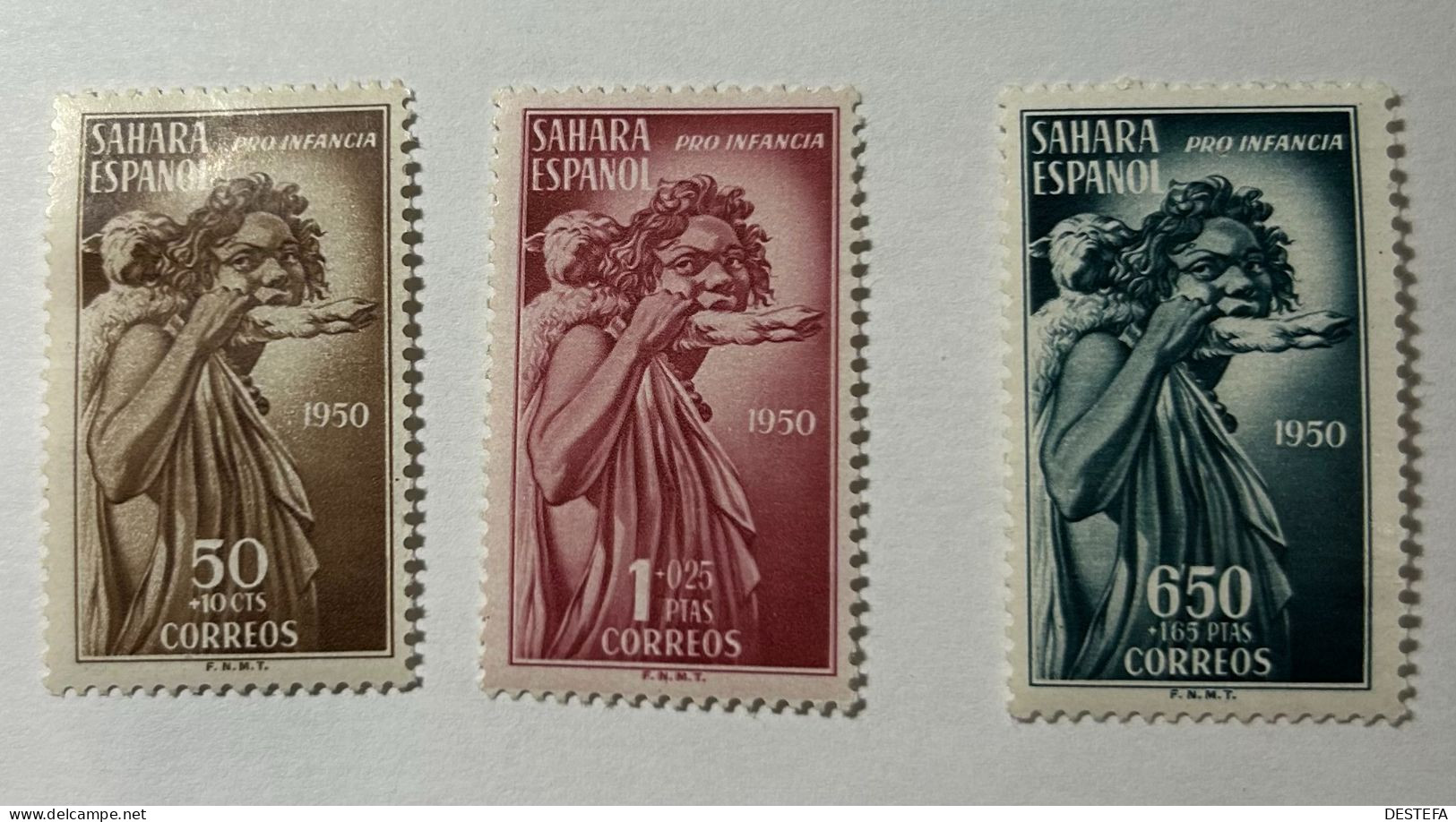 1950.- SAHARA. Pro Indígenas. Serie. Edifil Nº83/85. Nuevos Con Fijasellos * - Sahara Español