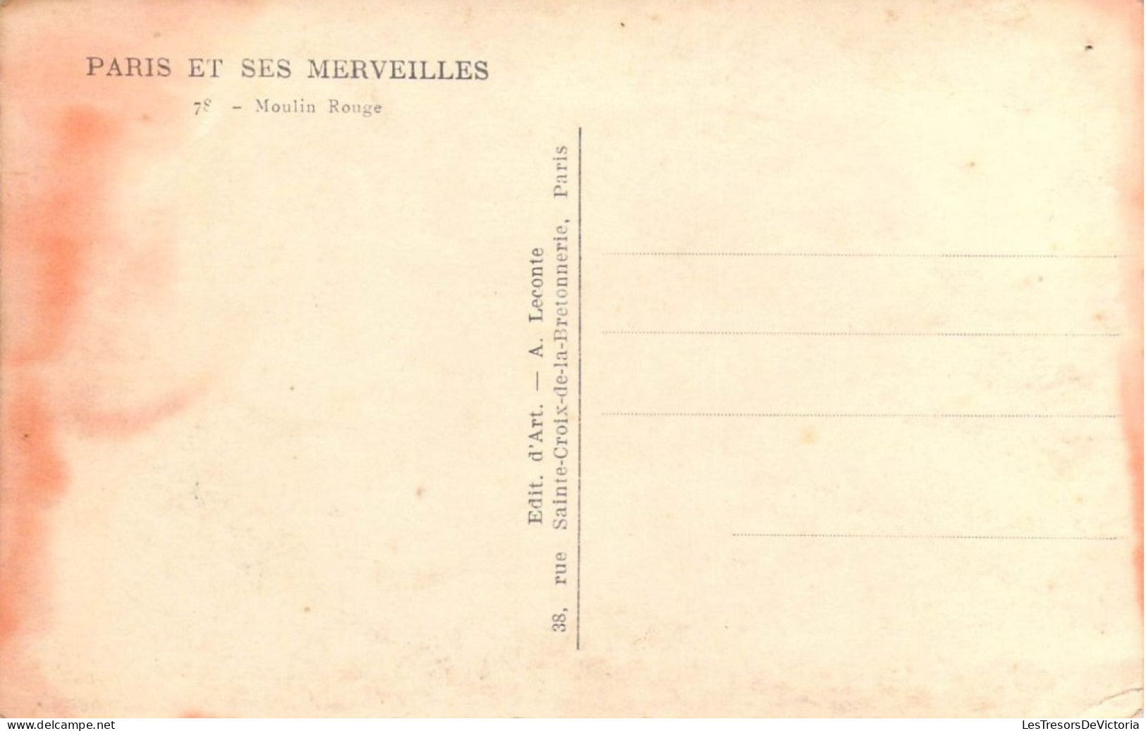 FRANCE - 75 - Paris - Paris Et Ses Merveilles - Moulin Rouge - Carte Postale Ancienne - Sonstige Sehenswürdigkeiten