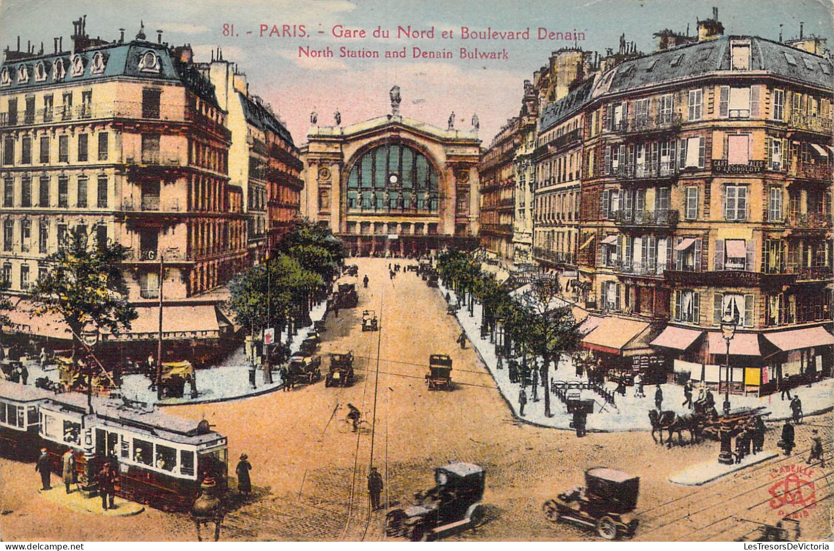 FRANCE - 75 - Paris - Gare Du Nord Et Boulevard Denain - Carte Postale Ancienne - Métro Parisien, Gares