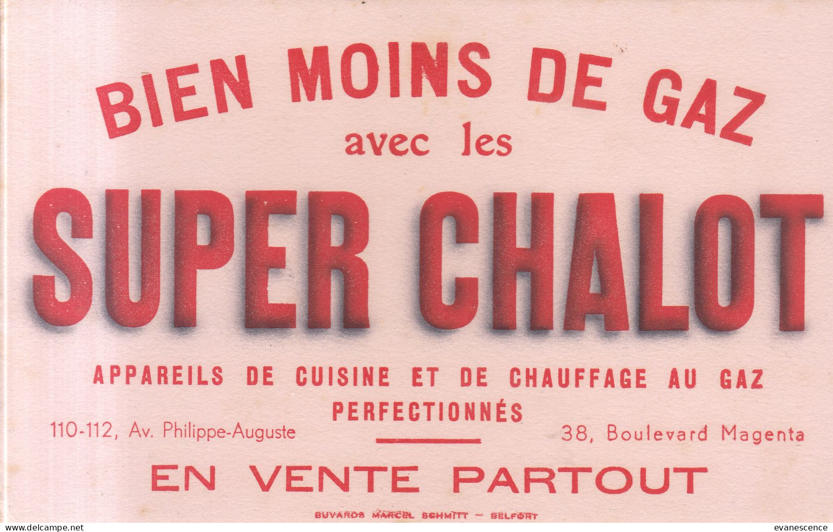 Buvard : Super Chalot  : Appareils De Cuisine Au Gaz    ///  Réf.  Mai. 23 - Elektriciteit En Gas