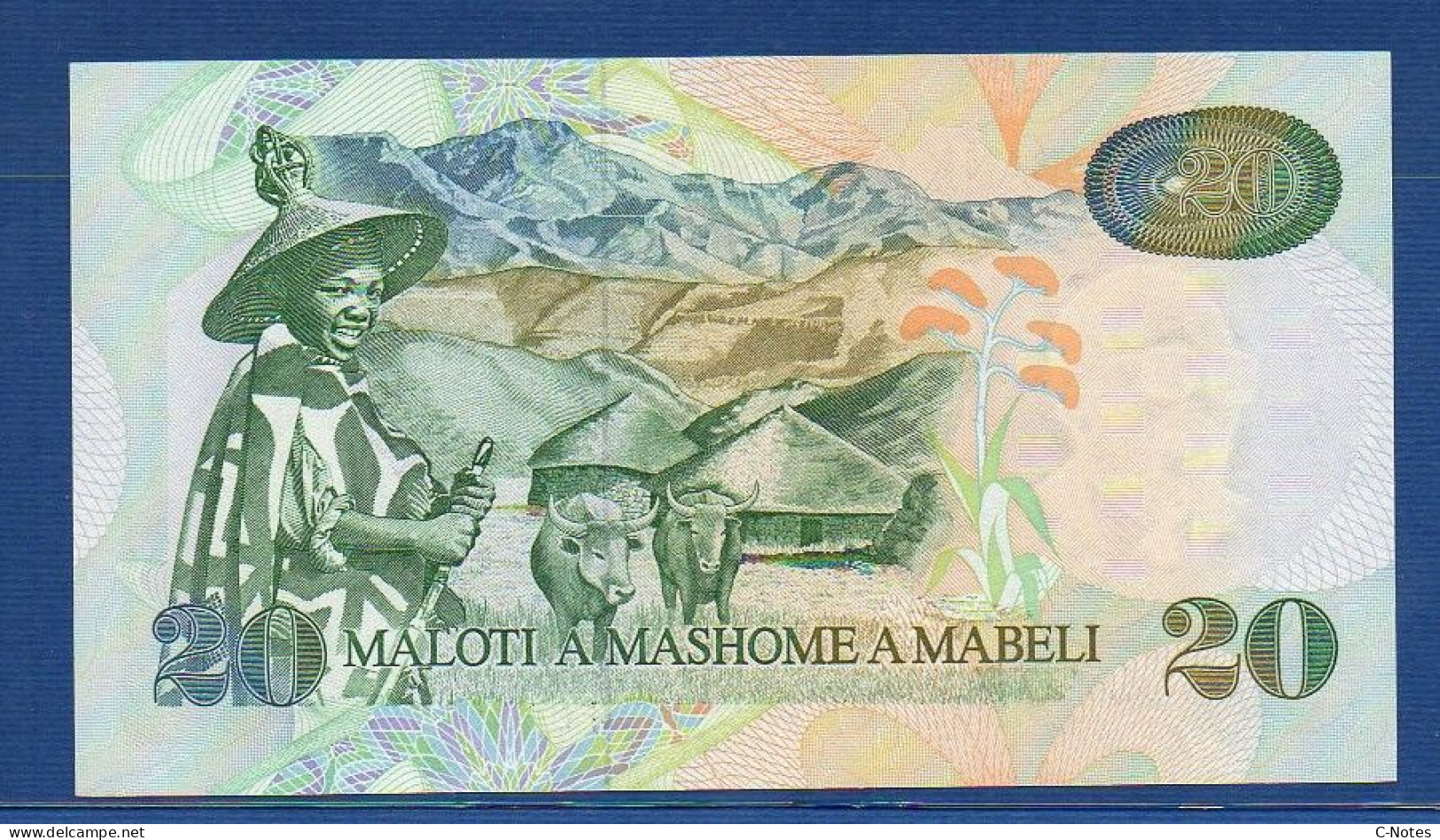 LESOTHO - P.12a – 20 Maloti 1990 UNC, S/n F000103 LOW NUMBER - Lesoto