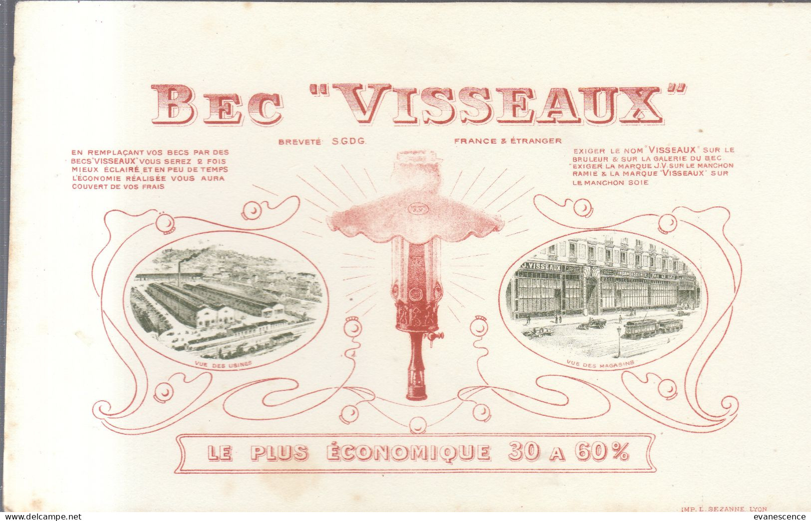 Buvard :  Bec  Visseaux  Le Plus économique   ///  Réf.  Mai. 23 - Elektrizität & Gas