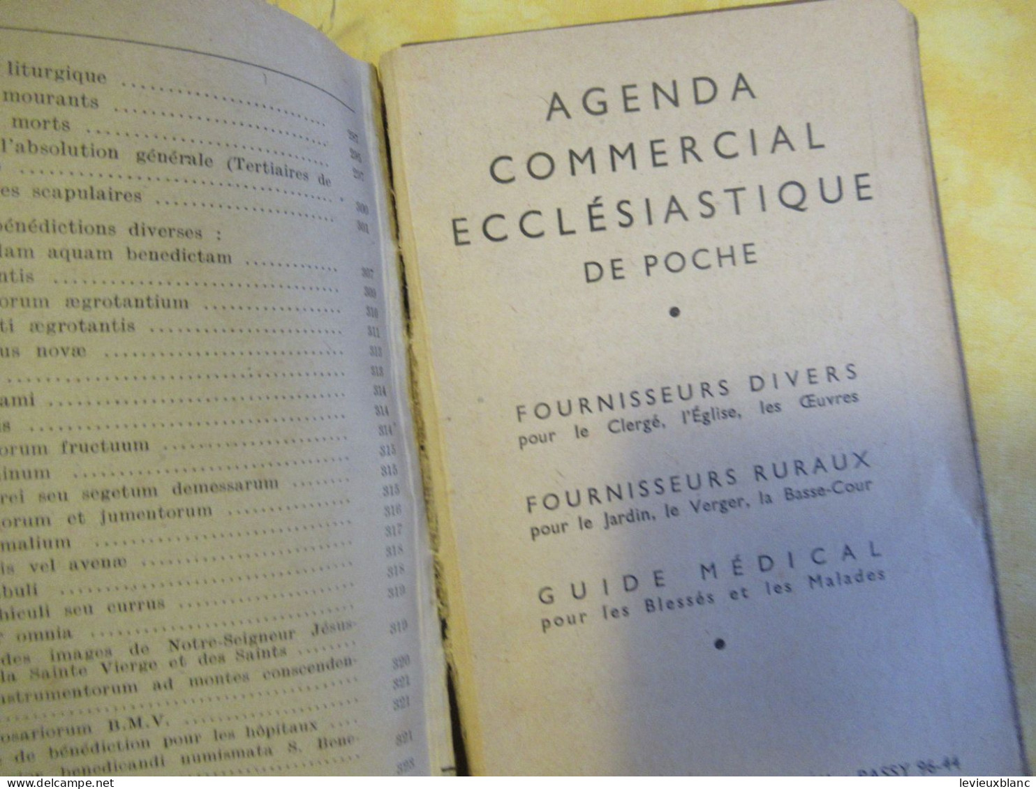 Agenda ECCLESIASTIQUE 1942/  53éme année /Avertissement de sa Sainteté PIE XII / Lethillieux Editeur/ 1942        CAL511