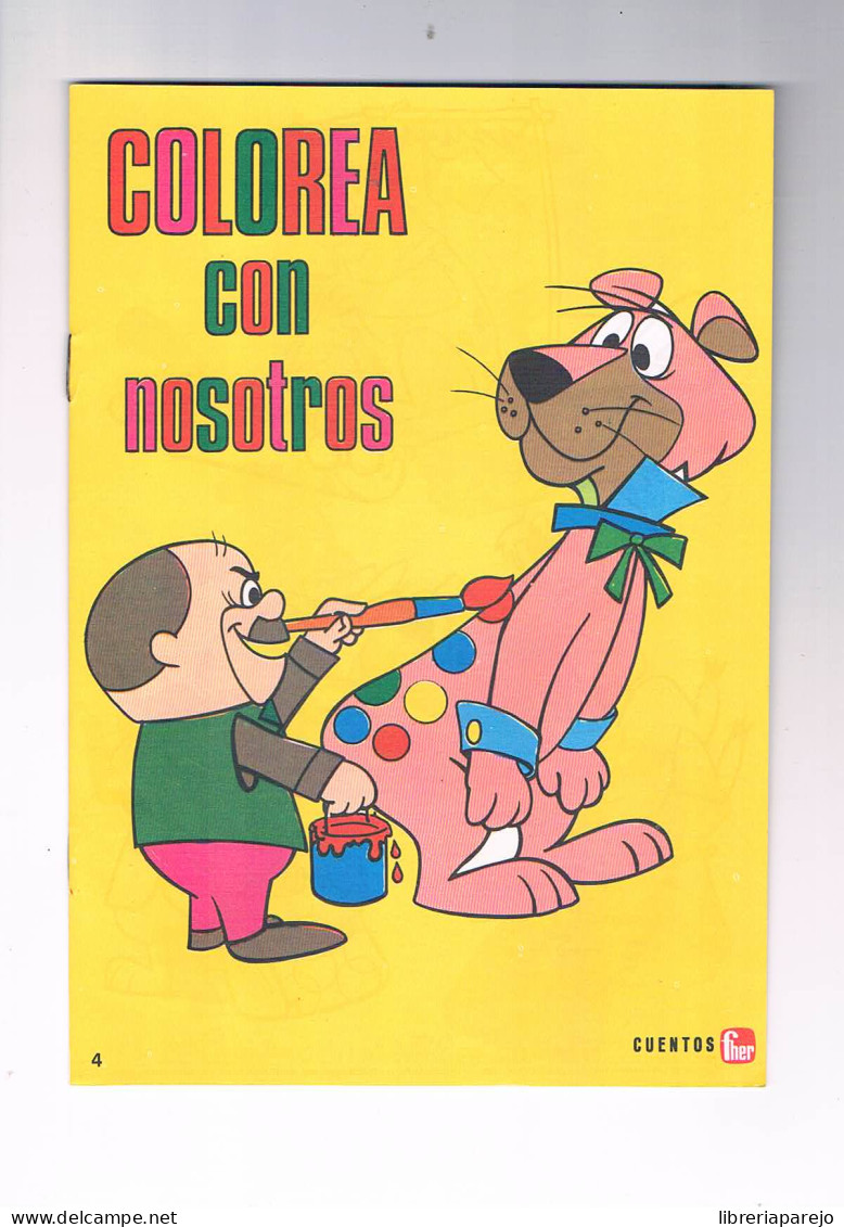 CUADERNO COLOREA CON NOSOTROS NUMERO 4 FHER NUEVO SIN RELLENAR 1973 ** - Libros Infantiles Y Juveniles