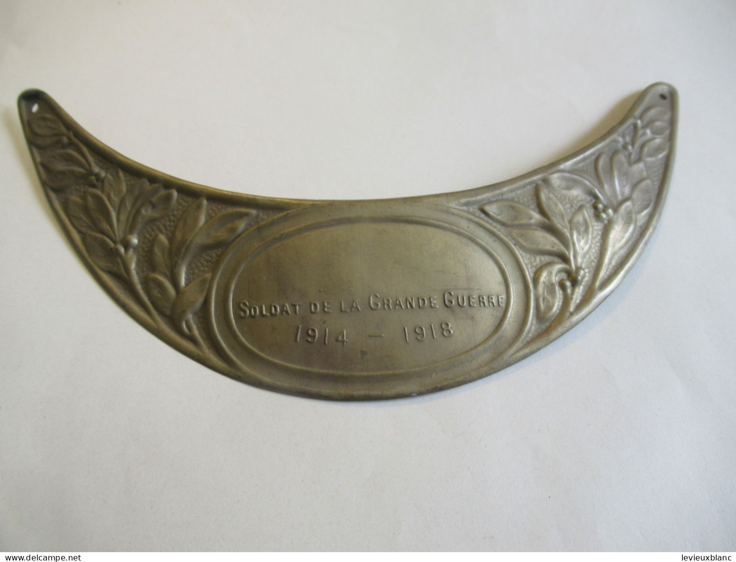 Plaque Commémorative Pour Visière De Casque De Poilu /Soldat De La Grande Guerre /1914-1918       CCK27 - Religion & Esotérisme