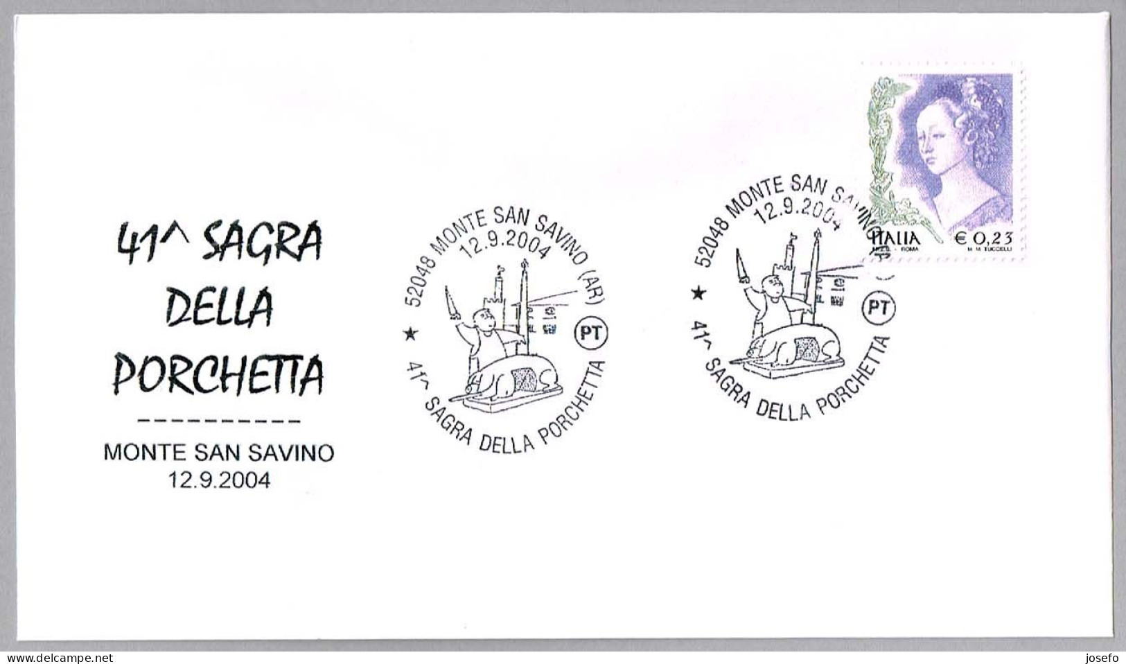 41 FIESTA DE LA PORCHETTA - Carne De Cerdo Asada En Barbacoa. Monte San Savino, Arezzo, 2004 - Alimentation