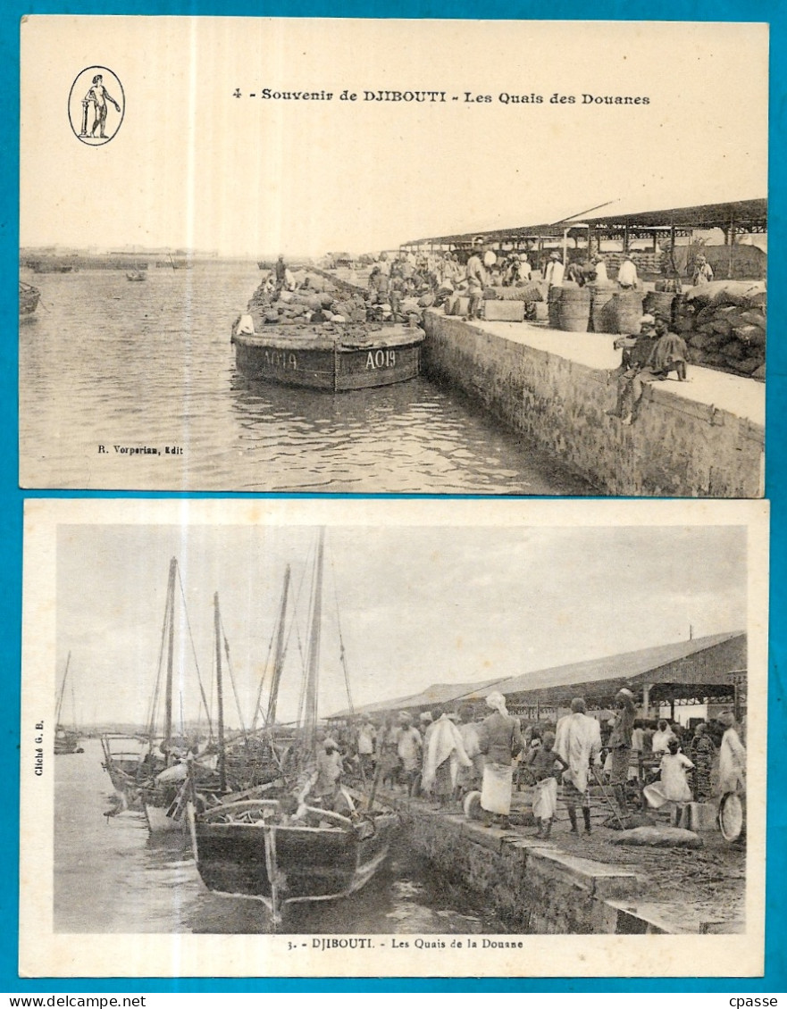 (Lot De 2) CPA DJIBOUTI ** Quais De La DOUANE - Douane