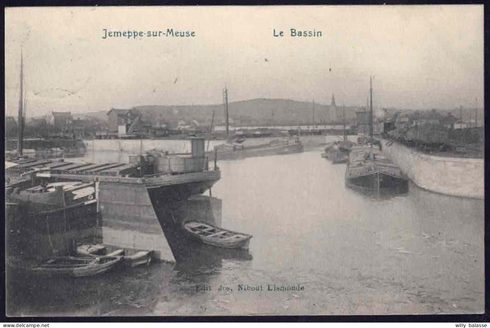 +++ CPA - JEMEPPE SUR MEUSE - Le Bassin - Péniches   // - Seraing