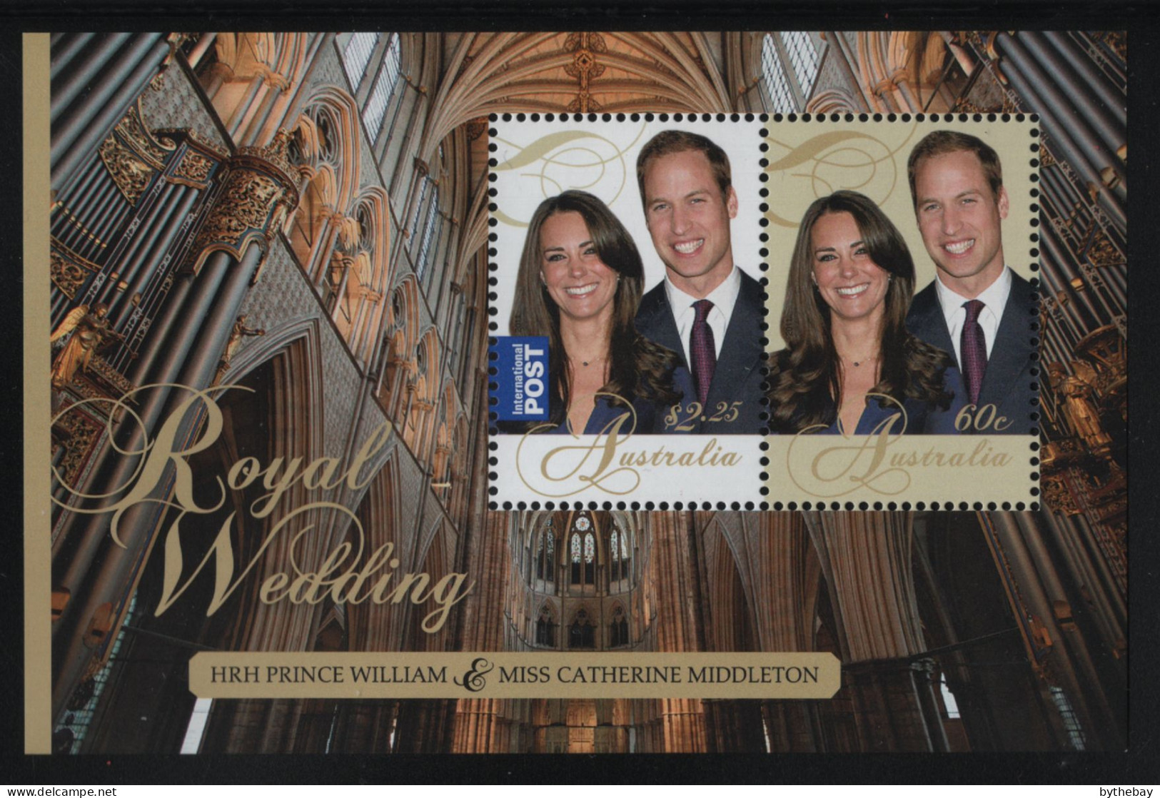 Australia 2011 MNH Sc 3448a William And Catherine Royal Wedding Sheet - Mint Stamps