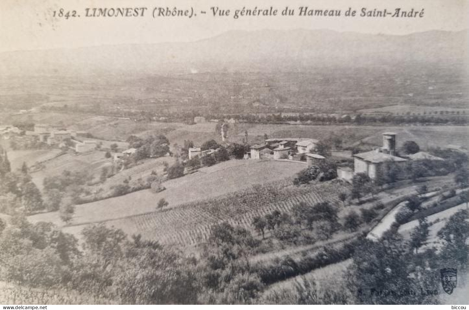 Cpa LIMONEST (Rhône) 69 - 1913 - Vue Générale Du Hameau De Saint-André N° 1842 - Limonest