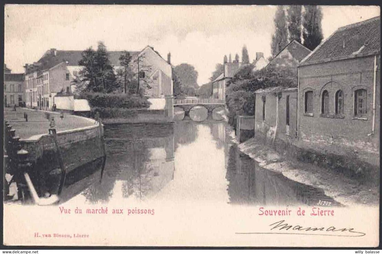 +++ CPA - Souvenir De LIERRE - LIER - Vue Du Marché Aux Poissons  // - Lier