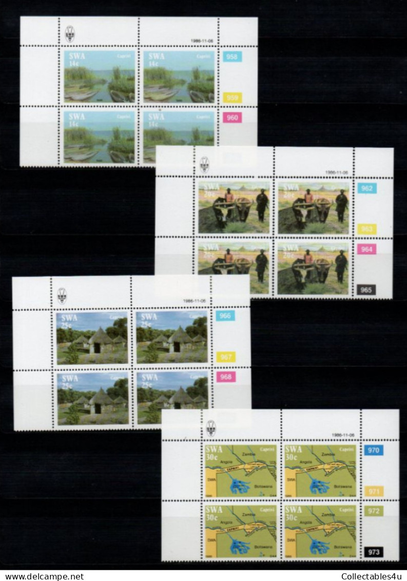 1985 SWA South West Africa Cylinder Blocks MNH Thematics Caprivi Strip(SB4-036) - Nuevos