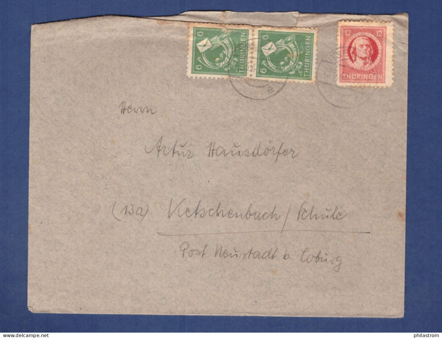 SBZ Brief - Thüringen - Treffurt 19.3.48 (1CTX-960) - Covers & Documents