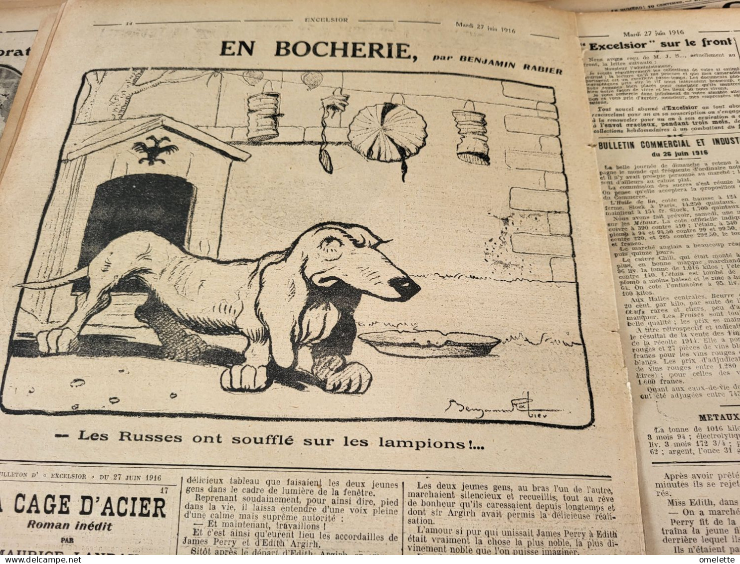 EXCELSIOR 16 /BRIAND SUR FRONT BRITANNIQUE/VERDUN /MDAILLES ALLEMANDES/  BENJAMIN RABIER BOCHERIE - Testi Generali