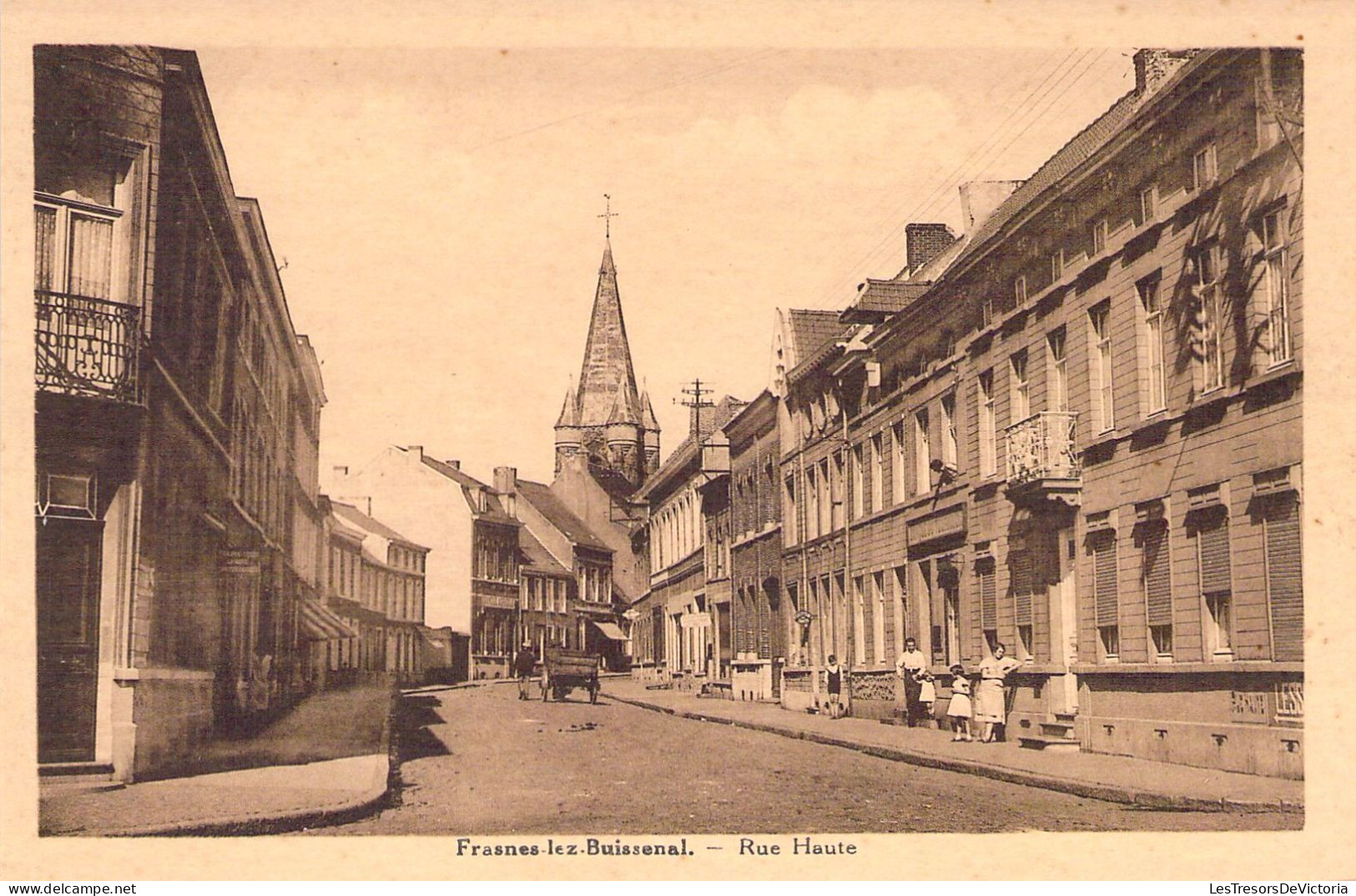 BELGIQUE - FRASNES LEZ BUISSENAL - Rue Haute - Carte Postale Ancienne - Frasnes-lez-Anvaing