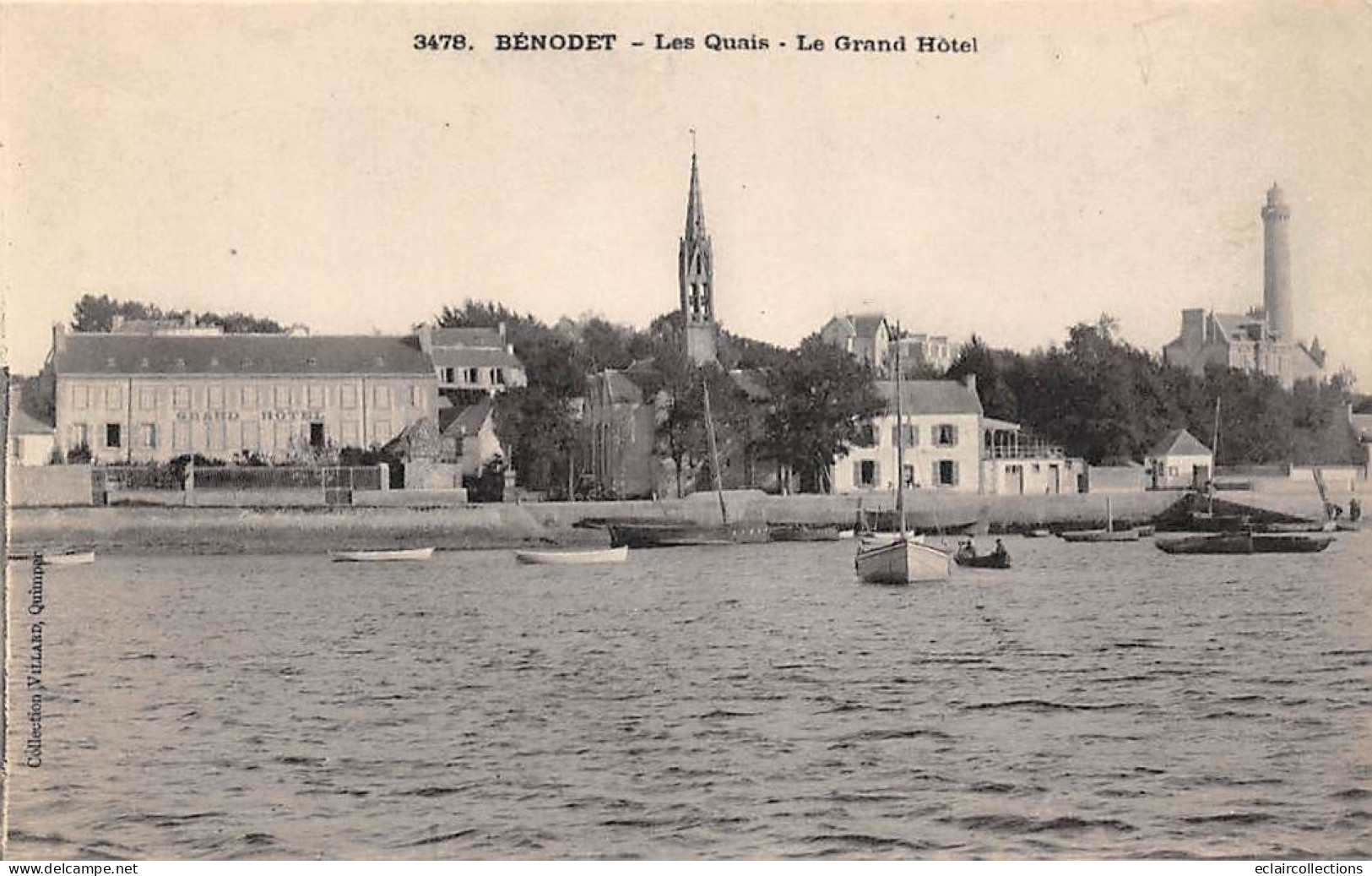 Bénodet           29           Quais Et Le Grand Hôtel          (voir Scan) - Other & Unclassified