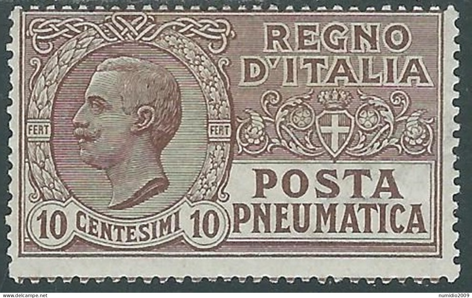 1913-23 REGNO POSTA PNEUMATICA EFFIGIE 10 CENT MH * - RC32-5 - Pneumatische Post