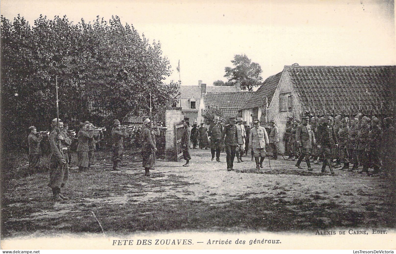 MILITARIA - Fete Des Zouaves - Arrivée Des Généraux - Carte Postale Ancienne - Manoeuvres