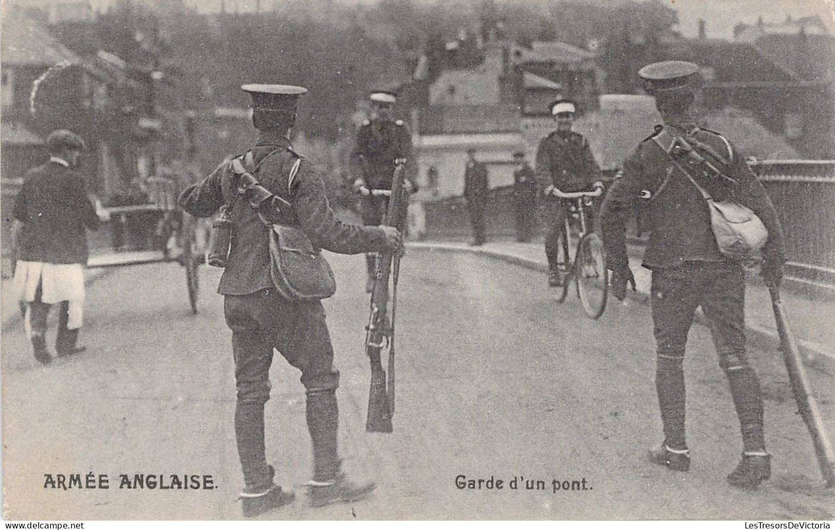 MILITARIA - Armée Anglaise - Garde D'un Pont - Carte Postale Ancienne - Manoeuvres