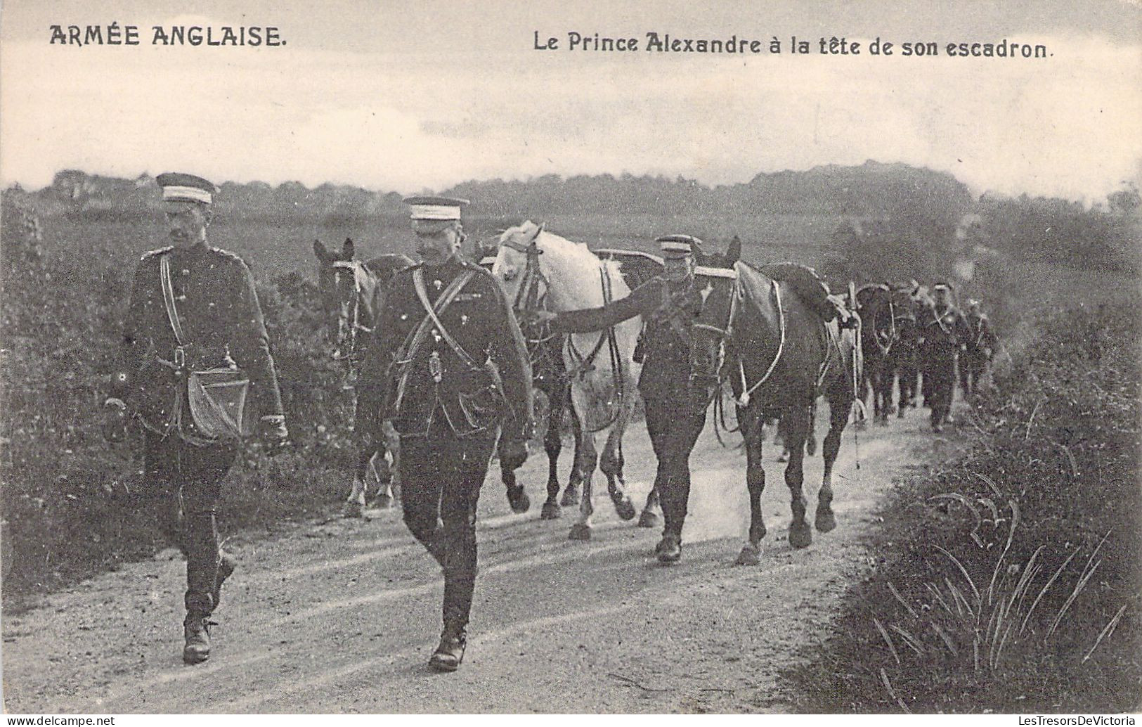 MILITARIA - Armée Anglaise - Le Prince Alexandre à La Tête De Son Escadron - Carte Postale Ancienne - Manoeuvres