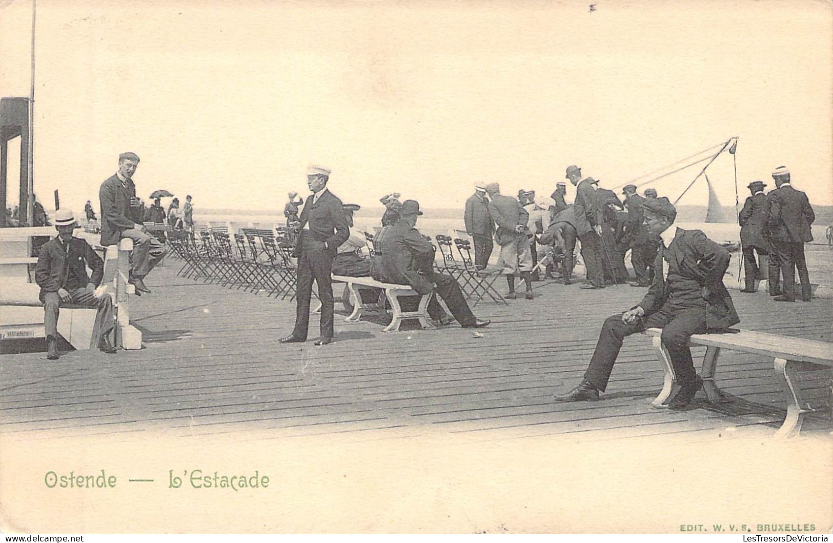 BELGIQUE - OSTENDE - L'Estacade - Carte Postale Ancienne - Oostende