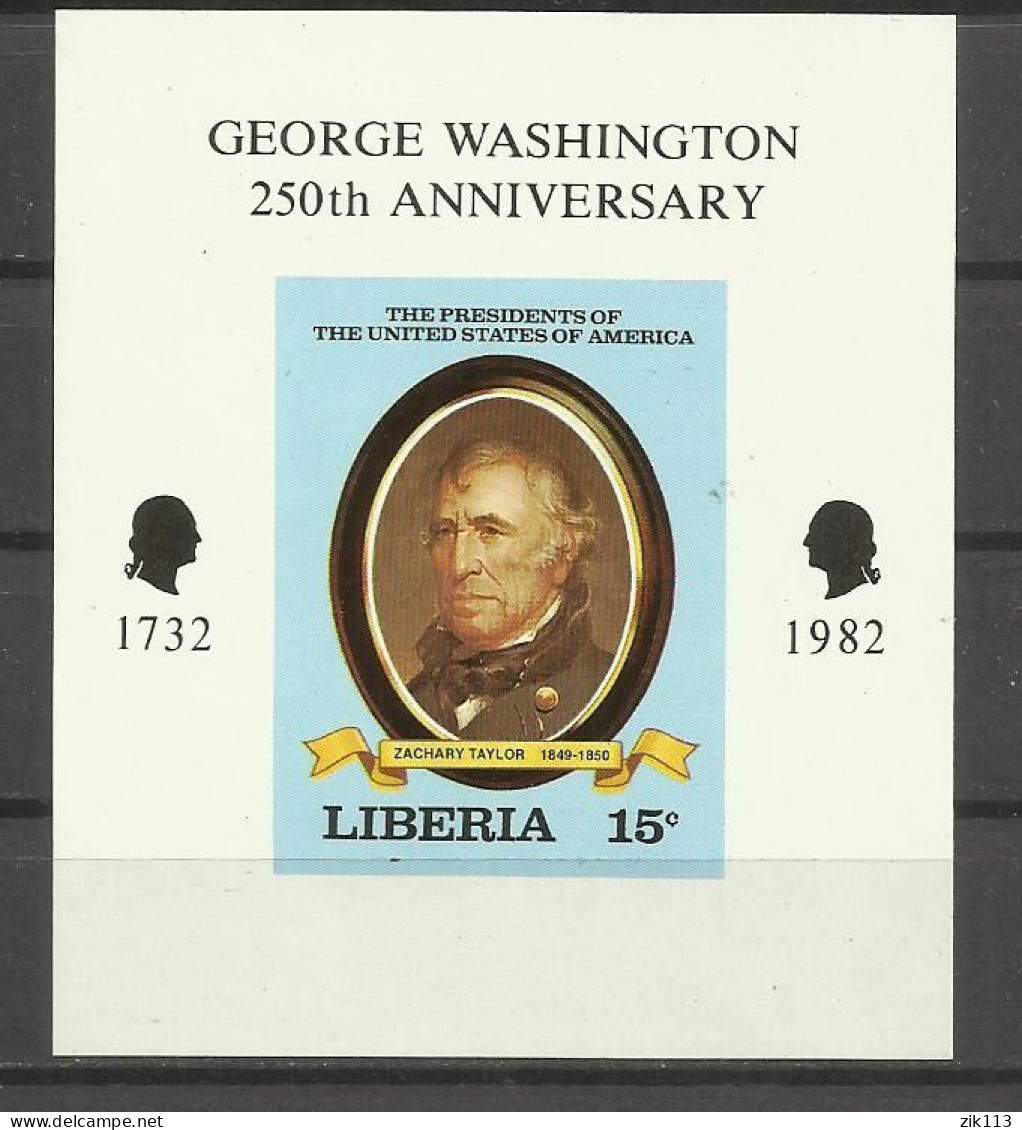 Liberia 1982 - Bloc Imerf. George Washington, MNH - George Washington