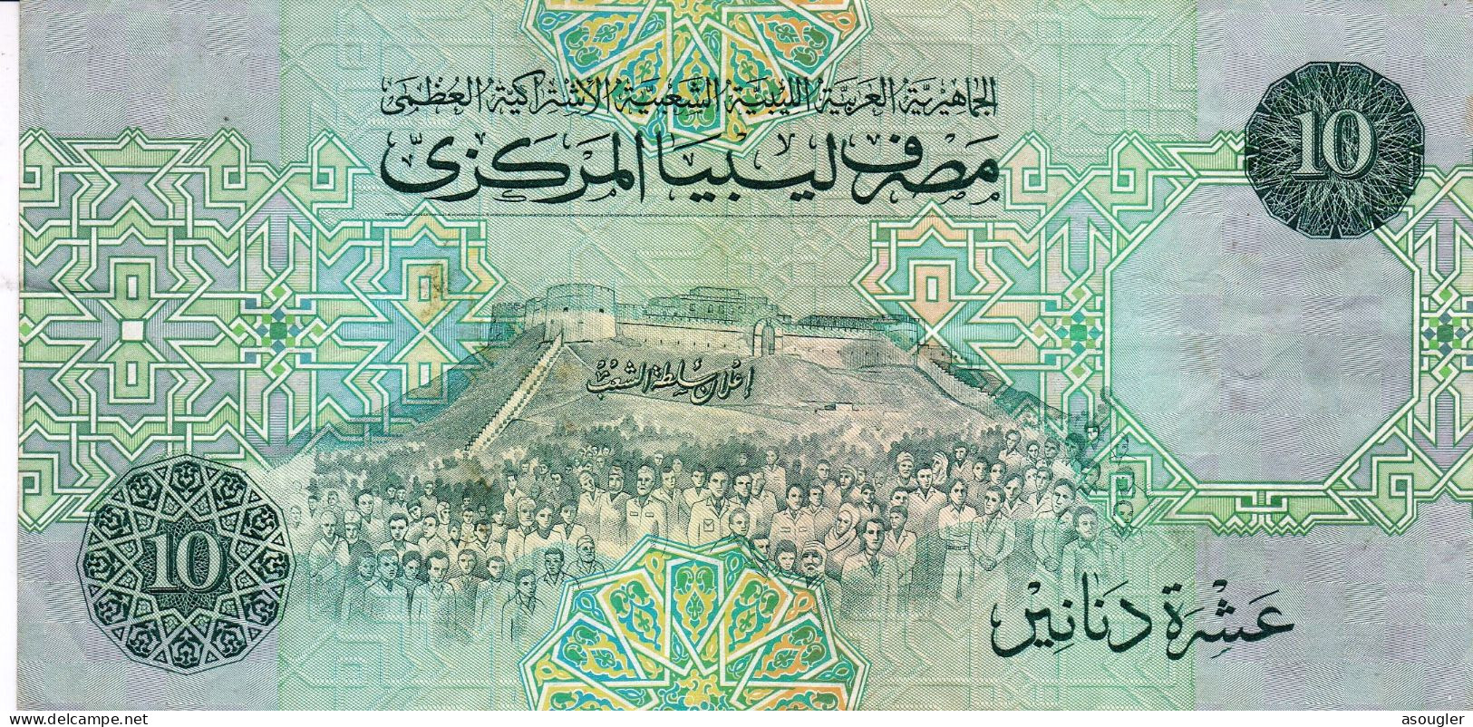 LIBYA 10 DINARS ND 1991 P-61a EXF "free Shipping Via Registered Air Mail" - Libye