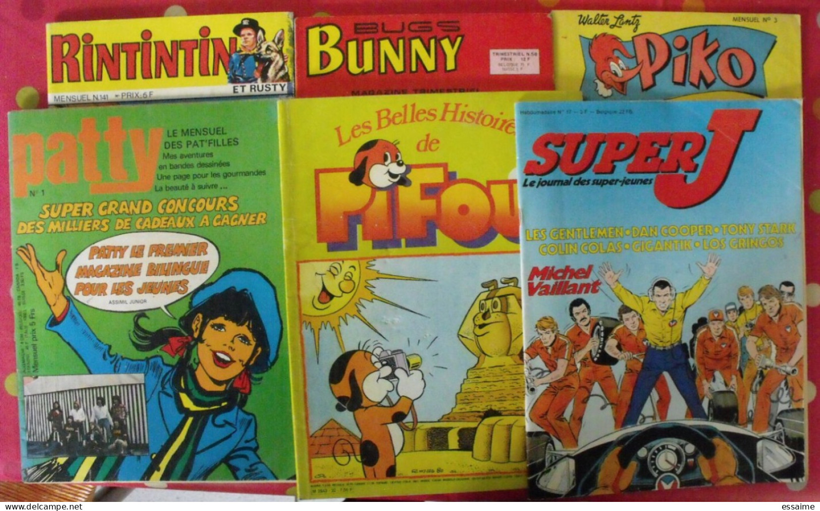 6 BD Des Années 80. Patty Rintntin Super J Pifou Piko Bugs Bunny. à Redécouvrir - Fripounet