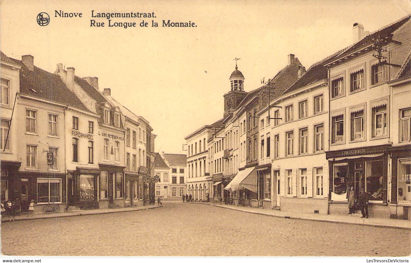 BELGIQUE - NINOVE - Langemuntstraat - Rue Longue De La Monnaie - Carte Postale Ancienne - Ninove