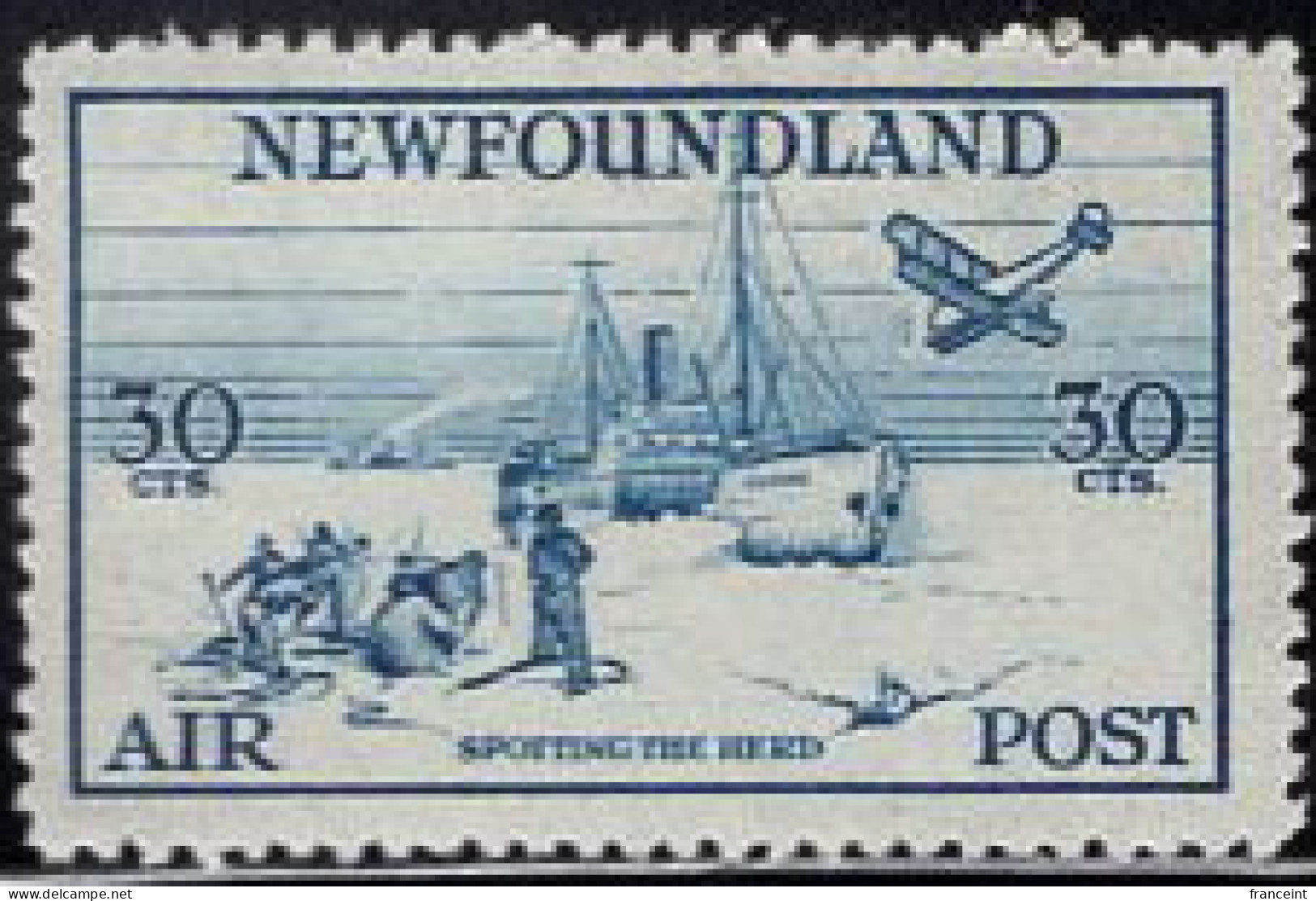 Newfoundland (1933) 30c Airmail. Scott C15. MH - Fin De Catalogue (Back Of Book)