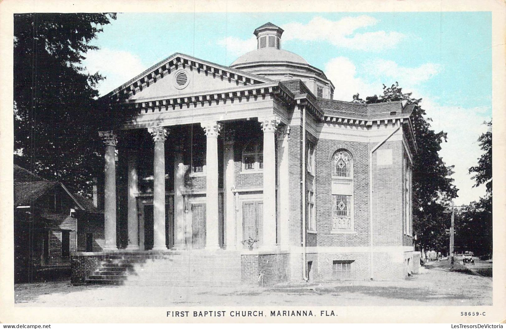 ETATS-UNIS - Florida - Marianna - First Baptist Church - Carte Postale Ancienne - Autres & Non Classés